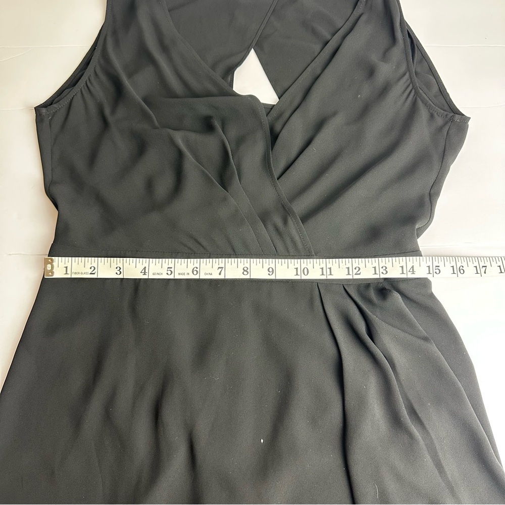 BCBG MaxAzria Faux Wrap Dress Women's Size Small Black Coquette Sexy LBD - Picture 7 of 10